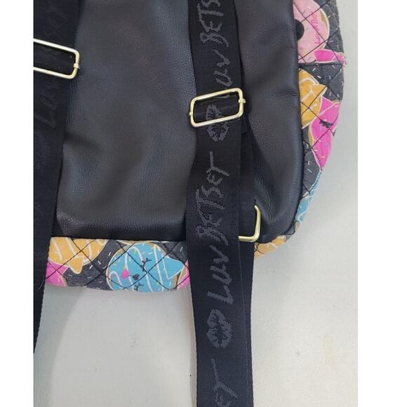 Betsey Johnson Backpack Donut Cat Face Fun Backpack Travel Weekender School Bag - Picture 4 of 11
